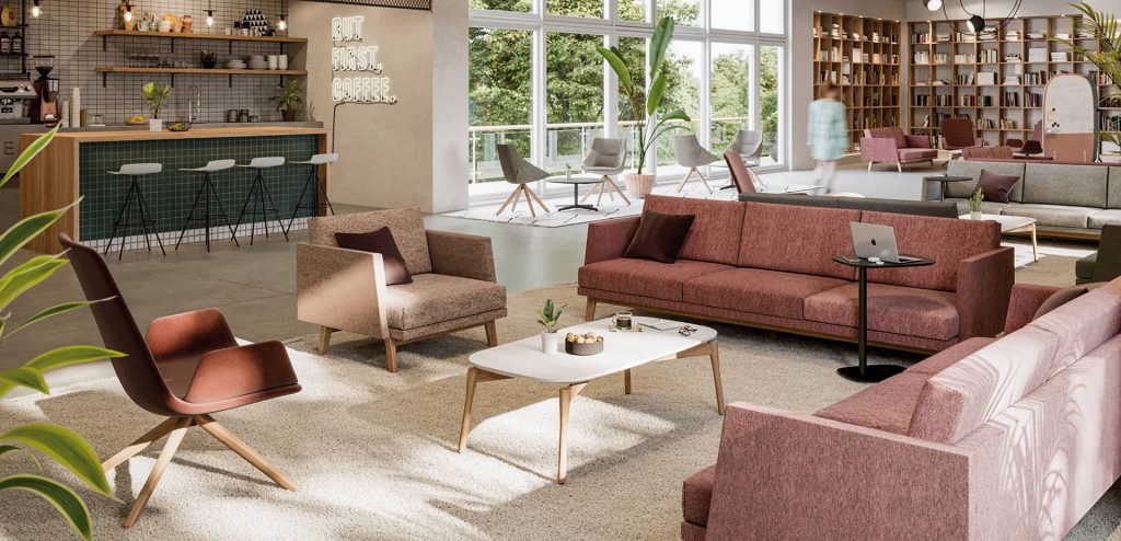 mobiliario de oficina con efecto resimercial de ofialia